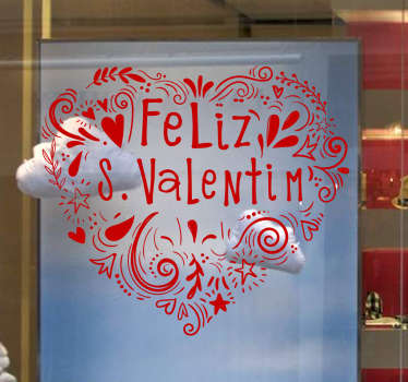 Vinil montras Feliz S. Valentim
