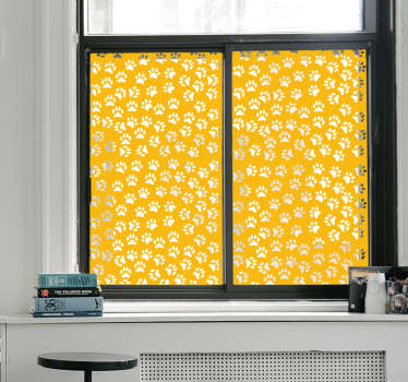 Vinil para janela pegadas de animais