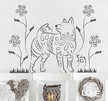 Vinil parede do ano novo chinês cão