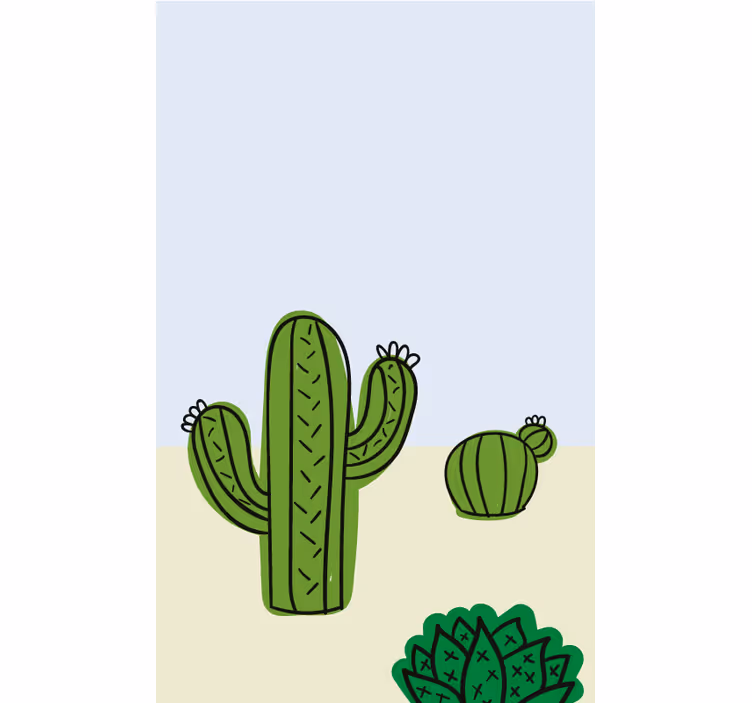 Estore de rolo para cozinha planta cacto - TenStickers
