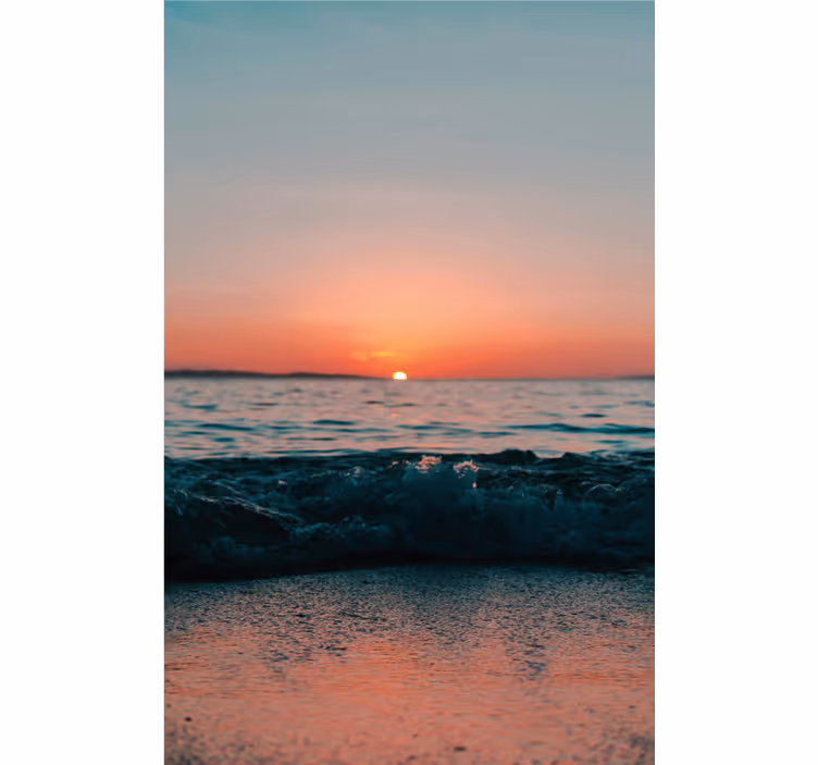Estore de rolo casa de banho pôr do sol em uma praia - TenStickers