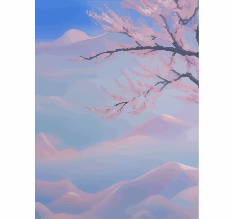 Estore de rolo casa de banho ramo de flores de cerejeira zen - TenStickers