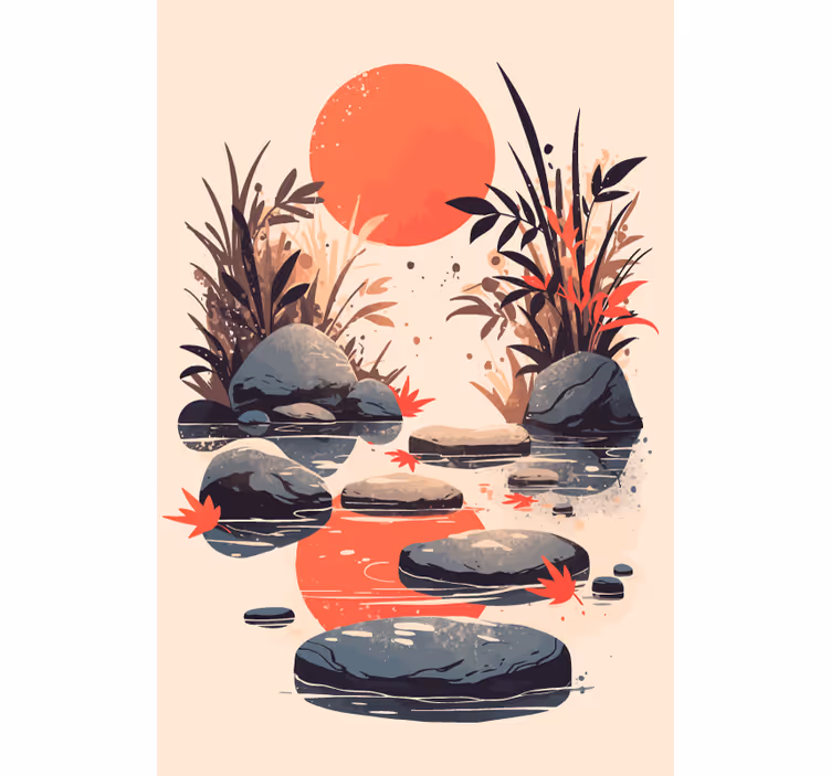 Estore de rolo casa de banho inspiração estilo japonês - TenStickers