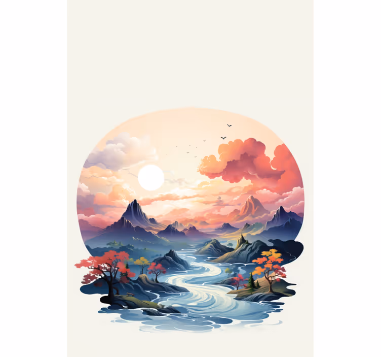 Estore de rolo casa de banho padrão zen colorido - TenStickers