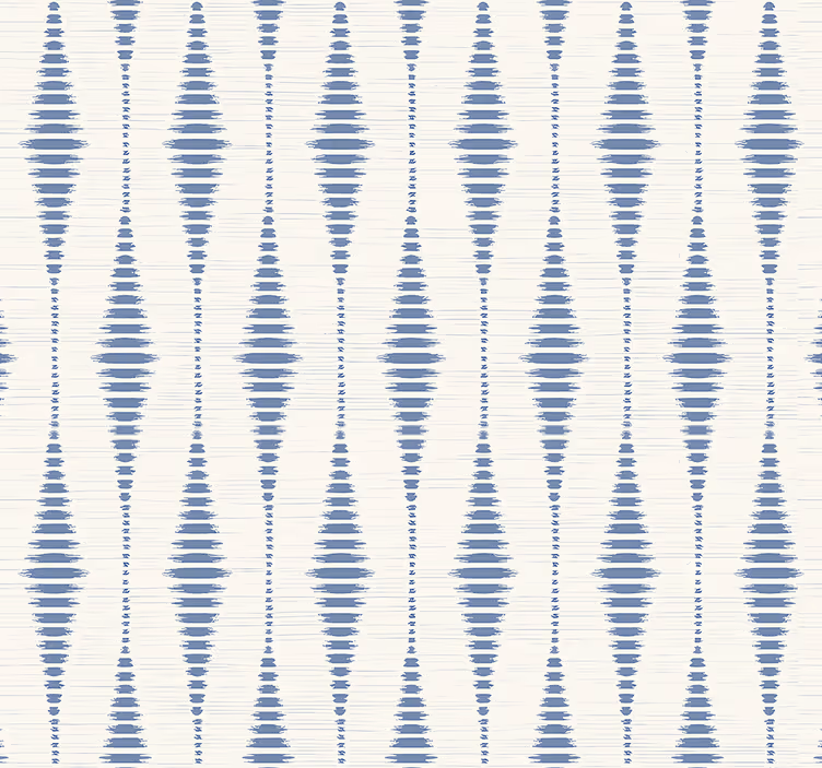 Estore de rolo para sala rabaul ikat azul e bege - TenStickers