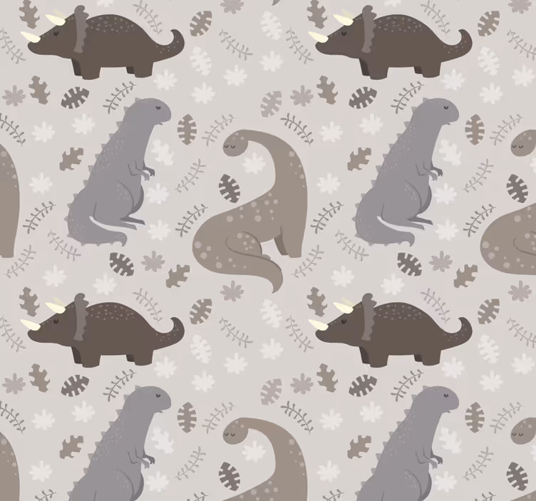Estore de rolo dinossauros padrão cinza - TenStickers