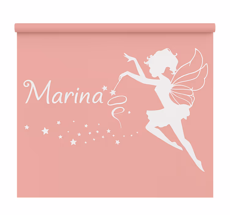 Estore de rolo infantil fada com nome - TenStickers