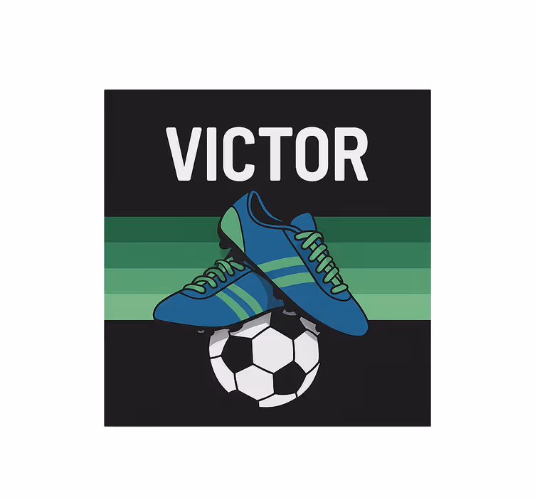 Estore de rolo infantil chuteiras de futebol com nome - TenStickers