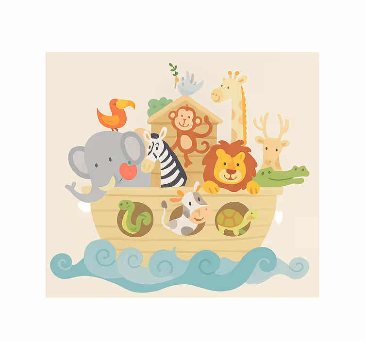 Estore de rolo infantil com design de arca de noé - TenStickers