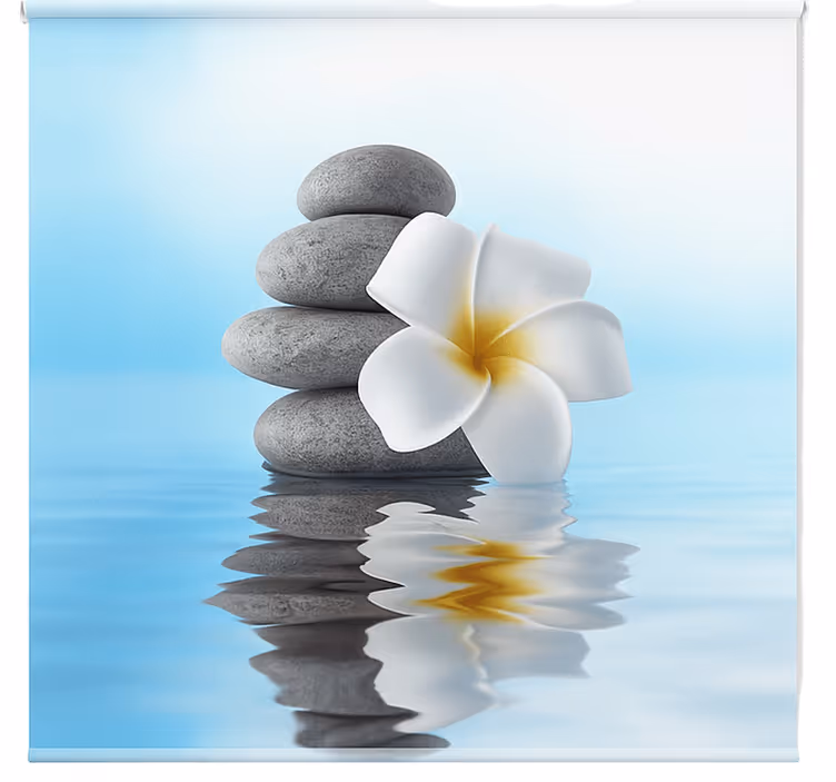 Estore de rolo casa de banho azul translúcido zen - TenStickers