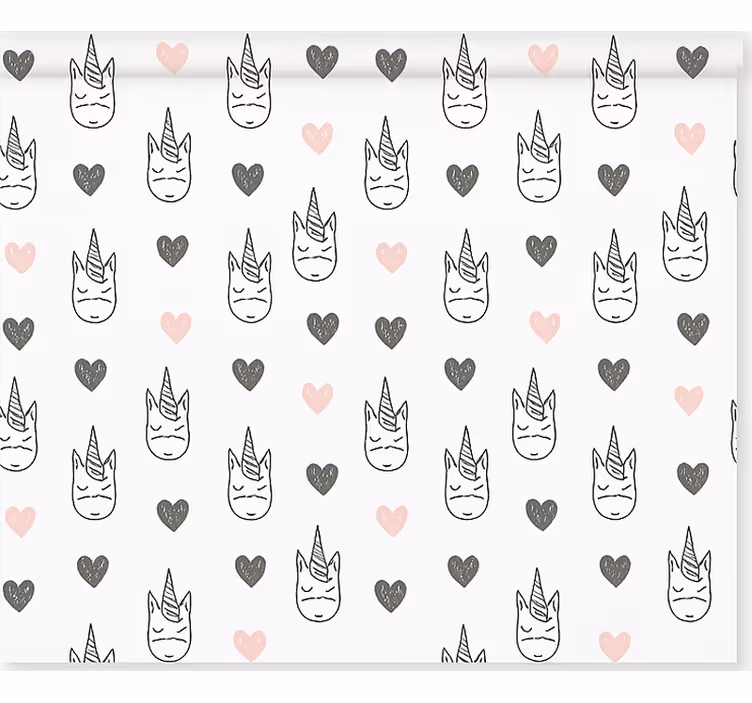 Estore de rolo infantil padrão de unicórnios nórdicos - TenStickers