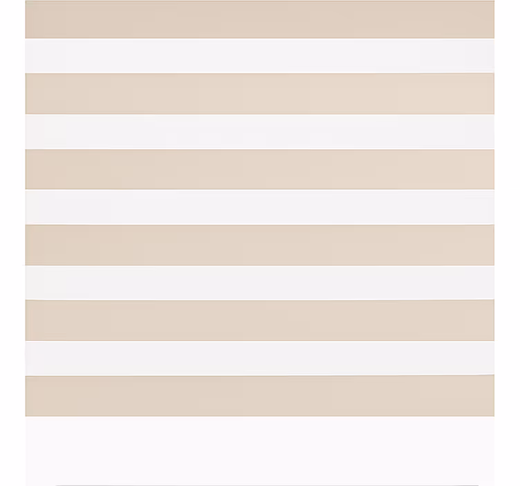Estores de rolo clássicos creme e branco horizontal - TenStickers