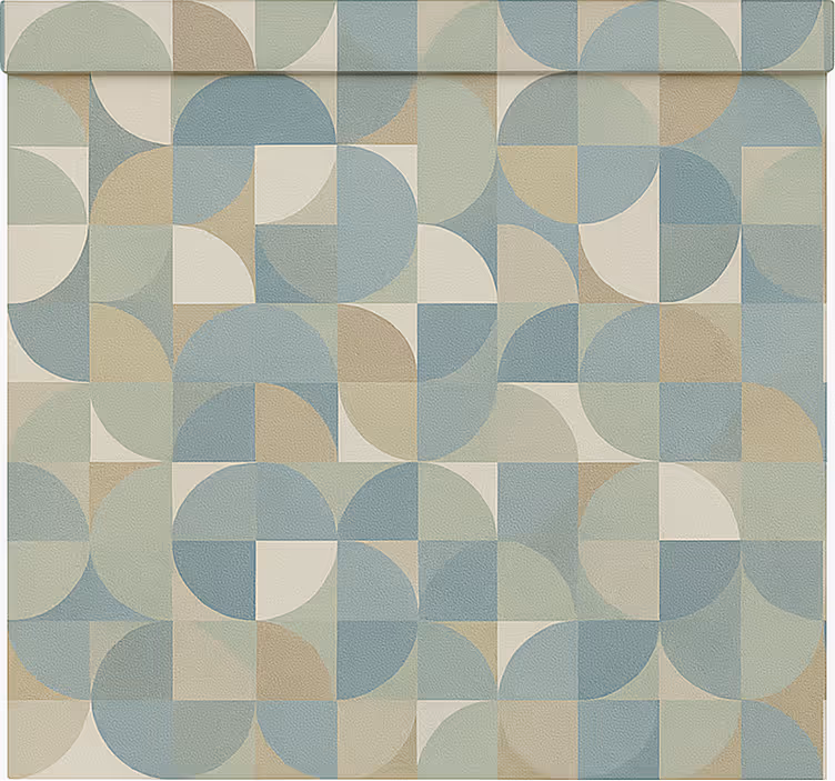 Estore de rolo modernos formas abstratas verdes - TenStickers