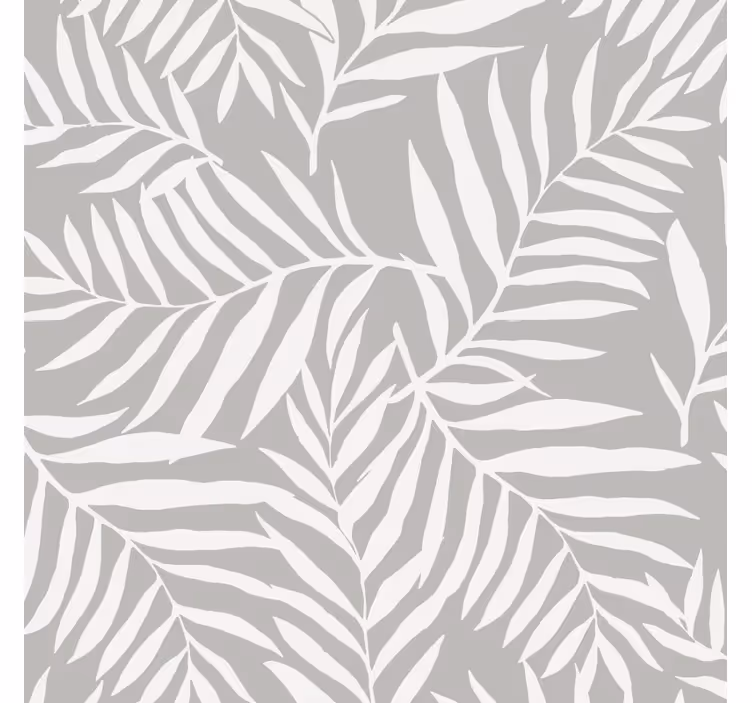 Estore de rolo casa de banho folhas elegantes e cinzentas - TenStickers
