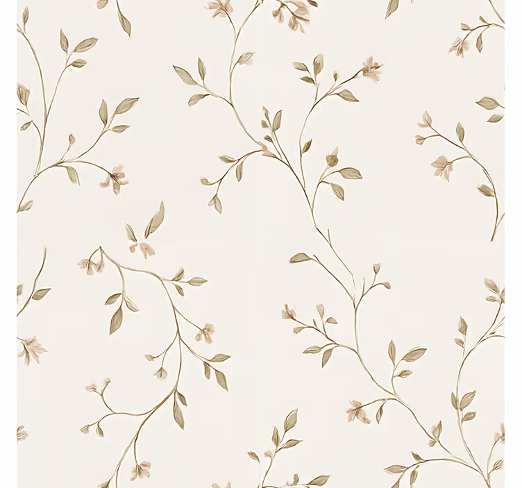 Estore de rolo para sala fundo branco com flores - TenStickers