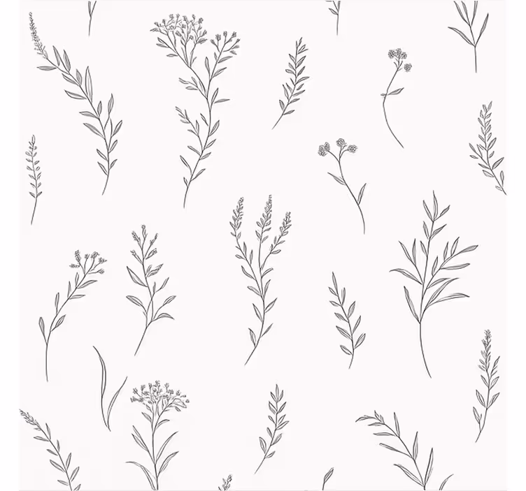 Estore de rolo para quarto de casal cor branca com plantas - TenStickers