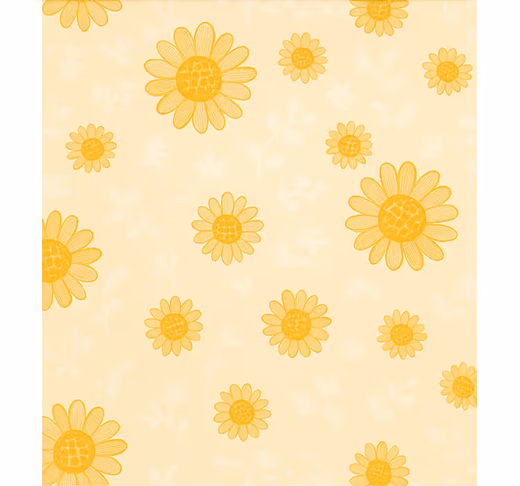 Estore de rolo infantil padrão de girassol amarelo - TenStickers
