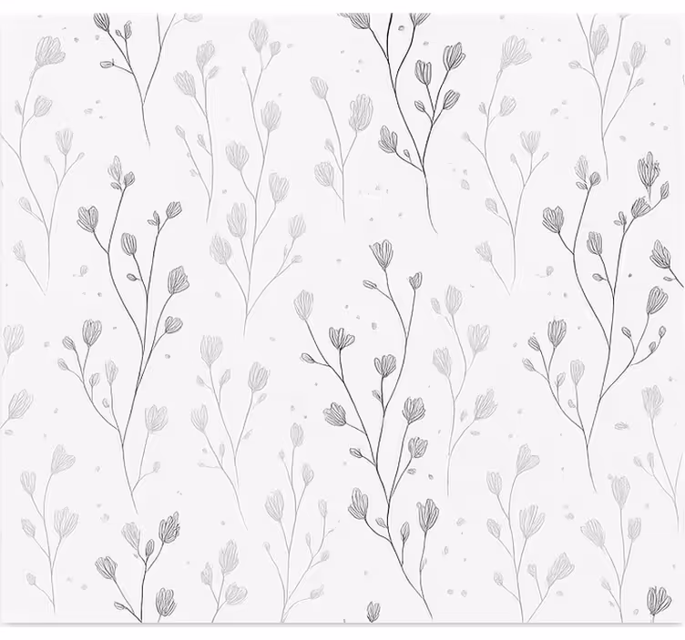 Estore de rolo para sala ramos botânicos minimalistas - TenStickers