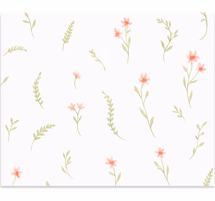 Estore de rolo infantil flores do campo em tons pastéis - TenStickers
