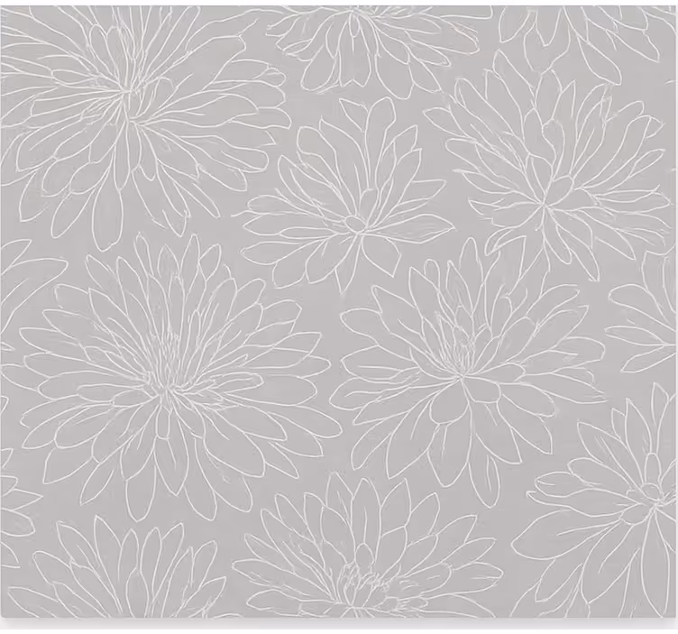 Estore de rolo para sala padrão floral transparente - TenStickers