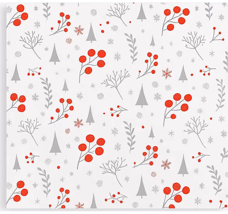 Estore de rolo para sala padrão de natal vintage - TenStickers