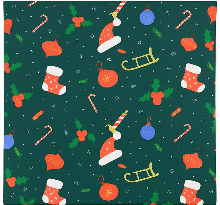 Estore de rolo para sala biscoito de gengibre do papai noel - TenStickers