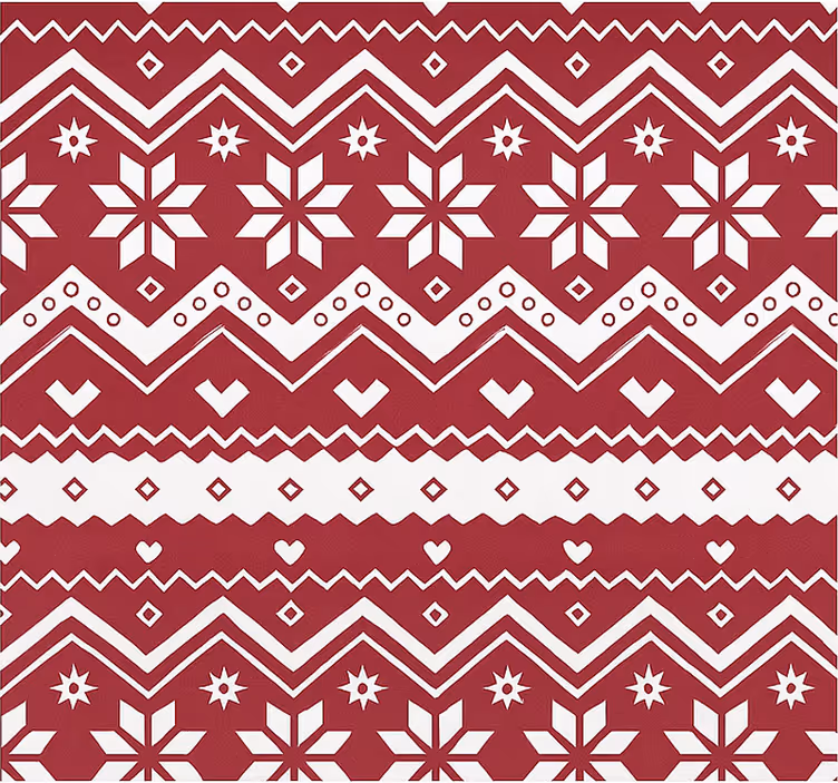 Estore de rolo para sala natal vermelho e branco - TenStickers