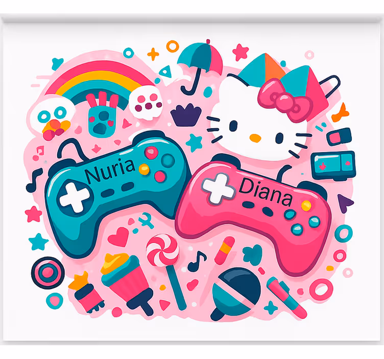 Estore de rolo frikis controladores de gatinho personalizados - TenStickers