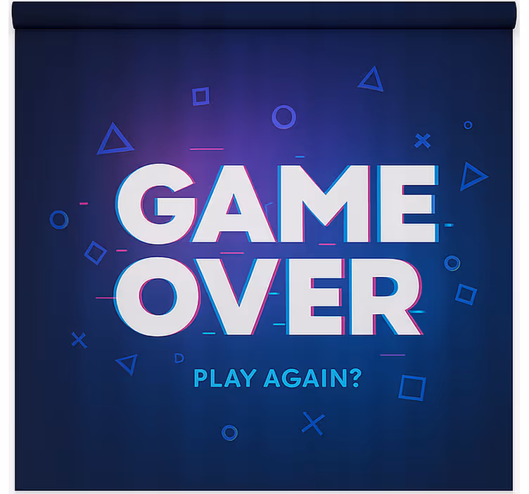 Estore de rolo frikis fim de jogo, jogar novamente - TenStickers