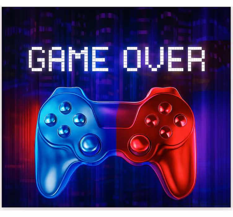 Estore de rolo frikis cascata de neon game over - TenStickers