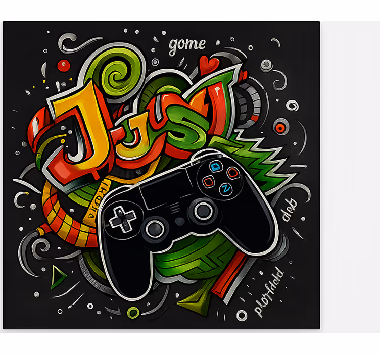 Estore de rolo frikis grafite apenas controle de jogo - TenStickers