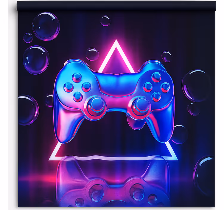 Estore de rolo frikis controlador de bolha de néon cromado - TenStickers
