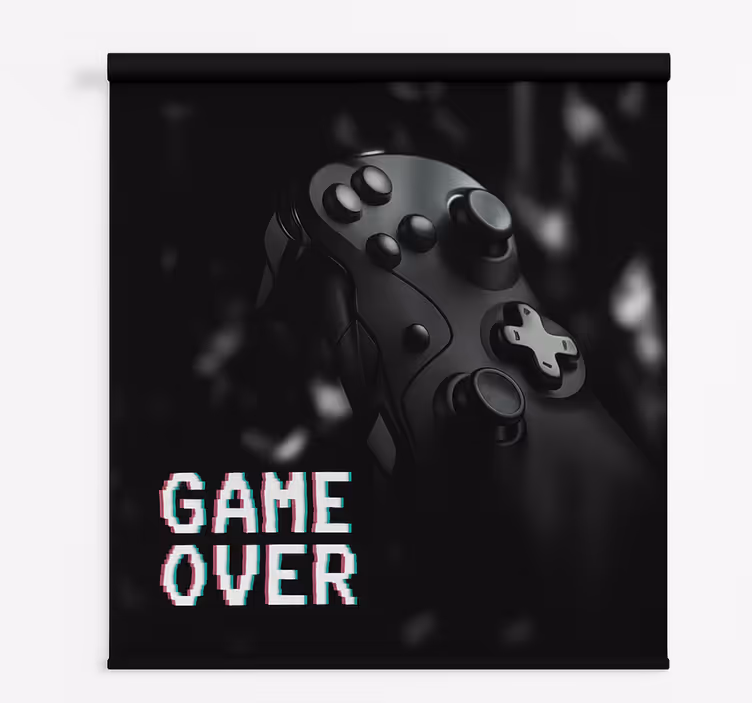 Estore de rolo frikis fim de jogo preto fosco - TenStickers
