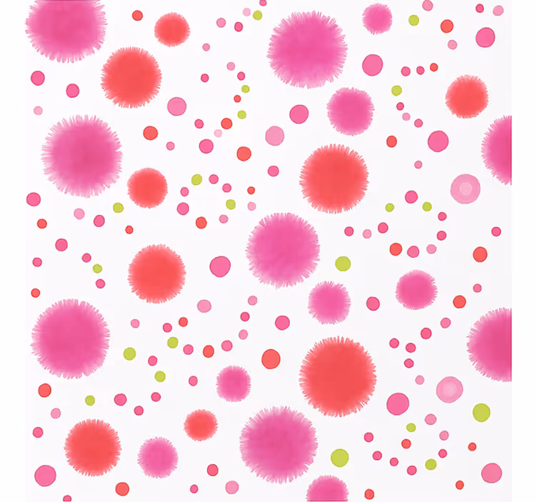 Estore de rolo juvenil padrão pop rosa - TenStickers