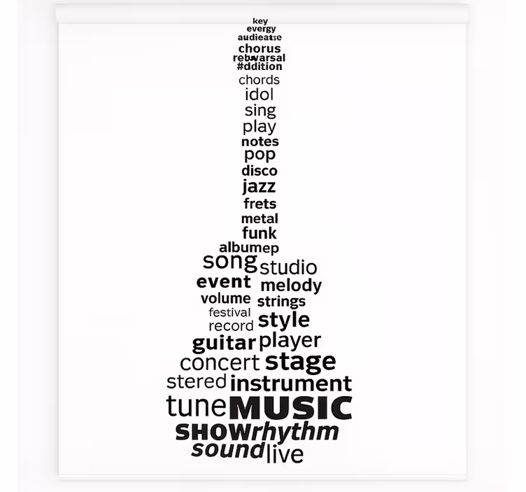 Estore de rolo juvenil música guitarra palavras - TenStickers