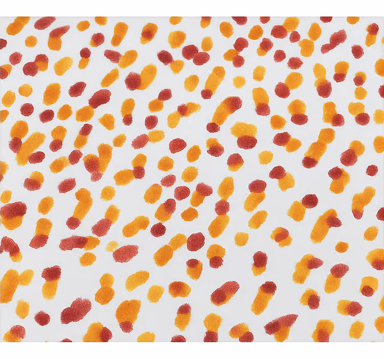 Estore de rolo juvenil pontos laranja e vermelhos - TenStickers