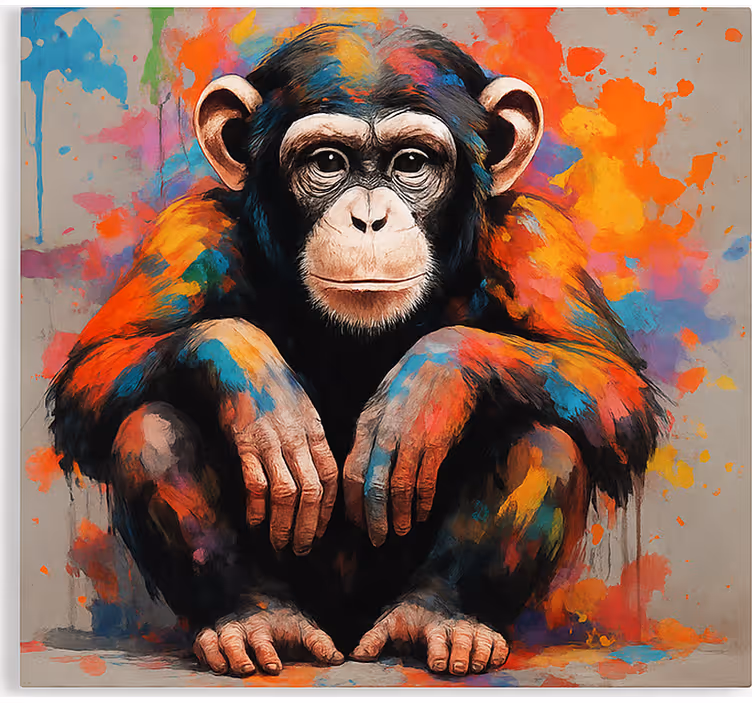 Estore de rolo juvenil macaco com cores - TenStickers
