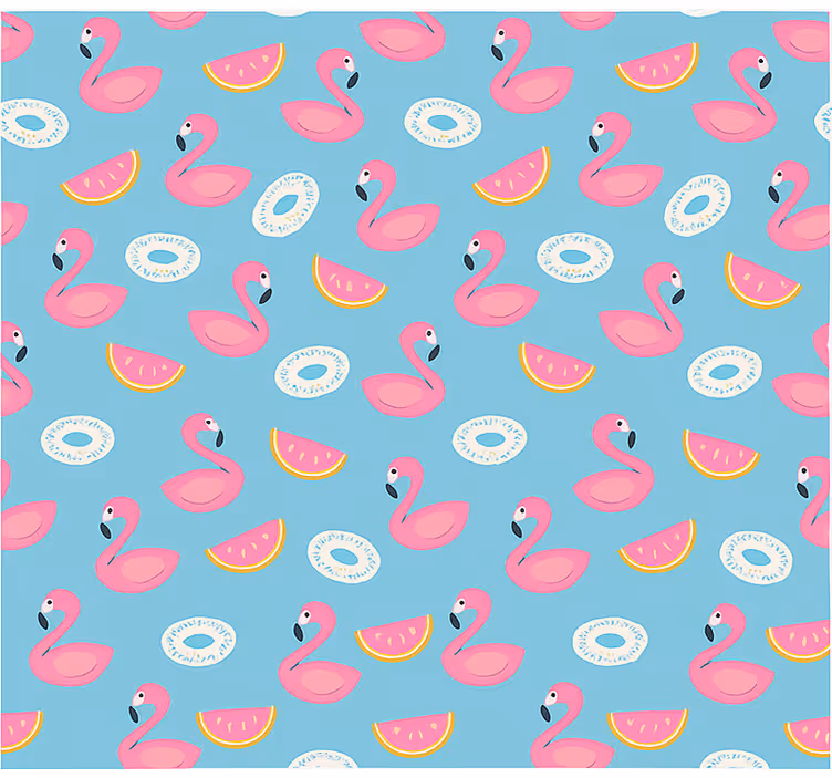 Estore de rolo juvenil melancia e flamingos - TenStickers