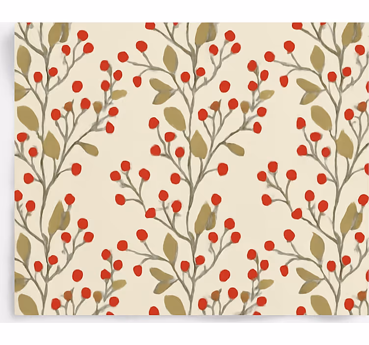Estore de rolo sala de jantar bagas folhas florais - TenStickers