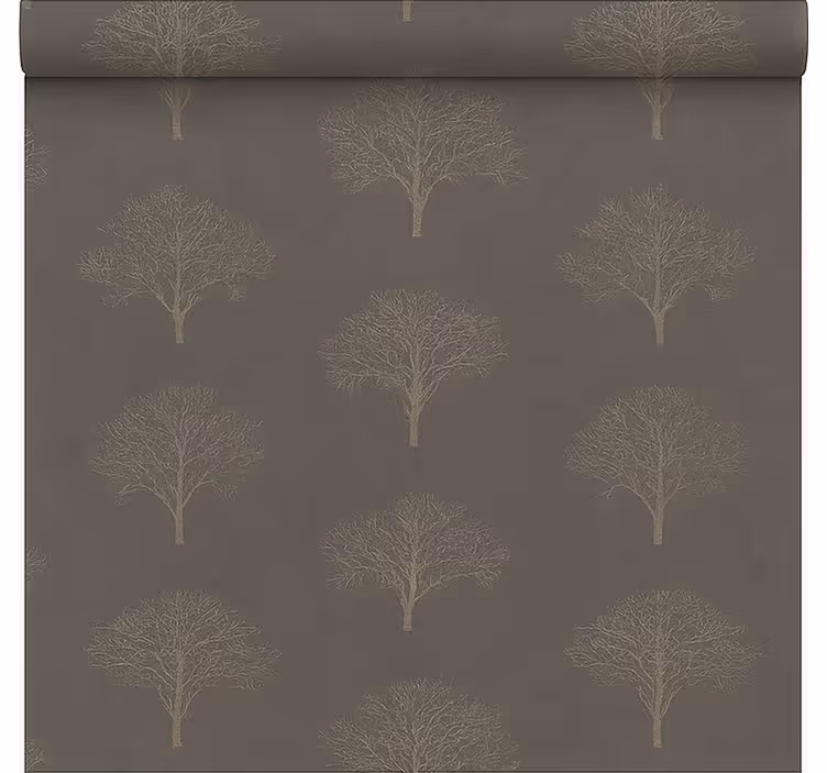 Estore de rolo sala de jantar árvores da floresta negra bege - TenStickers