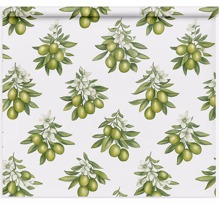 Estore de rolo sala de jantar cachos de oliveiras - TenStickers