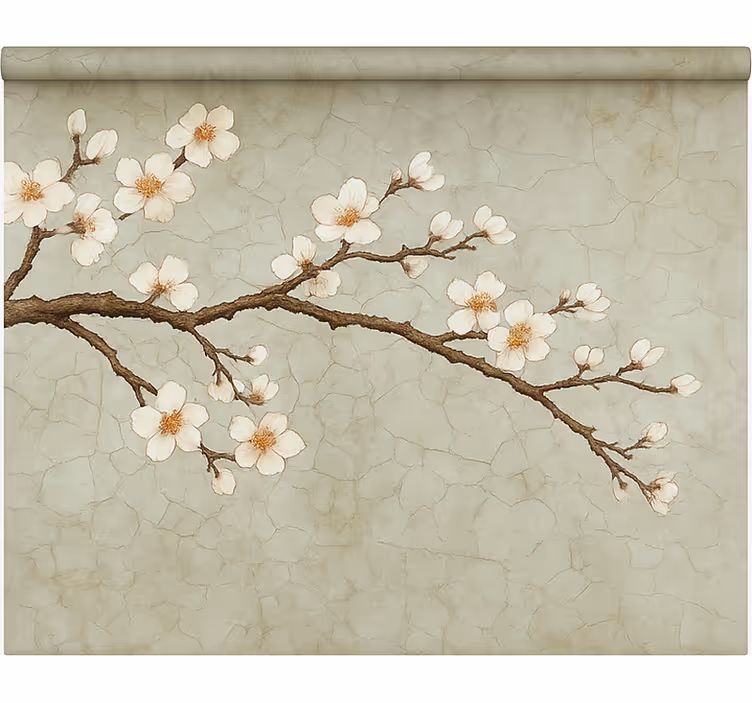 Estore de rolo sala de jantar árvore japonesa em flor - TenStickers