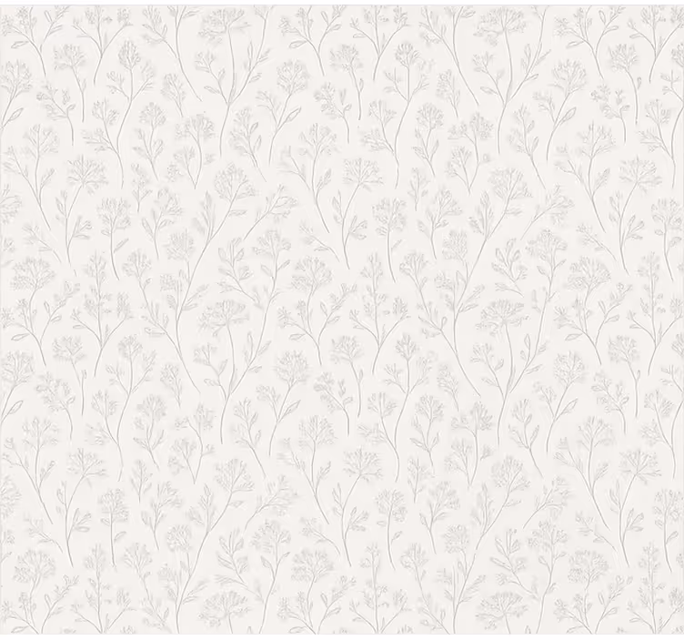 Estore de rolo sala de jantar arte floral cinza fina - TenStickers