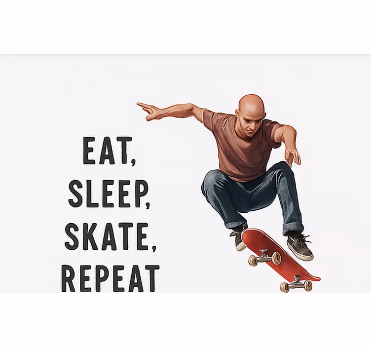 Estore de rolo juvenil estampa de skate - TenStickers
