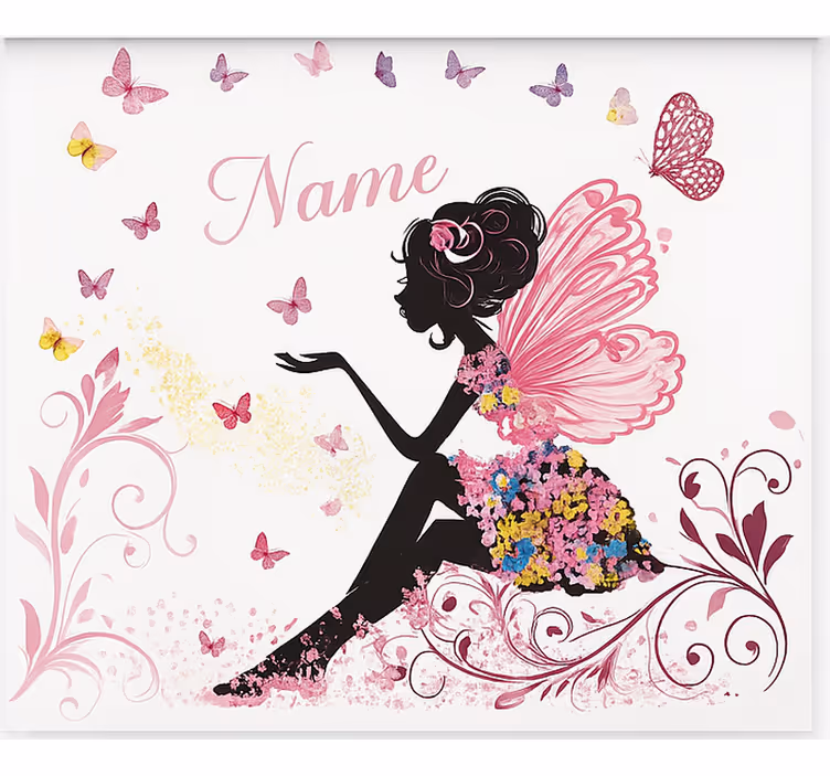 Estore de rolo juvenil nome personalizado de fada - TenStickers