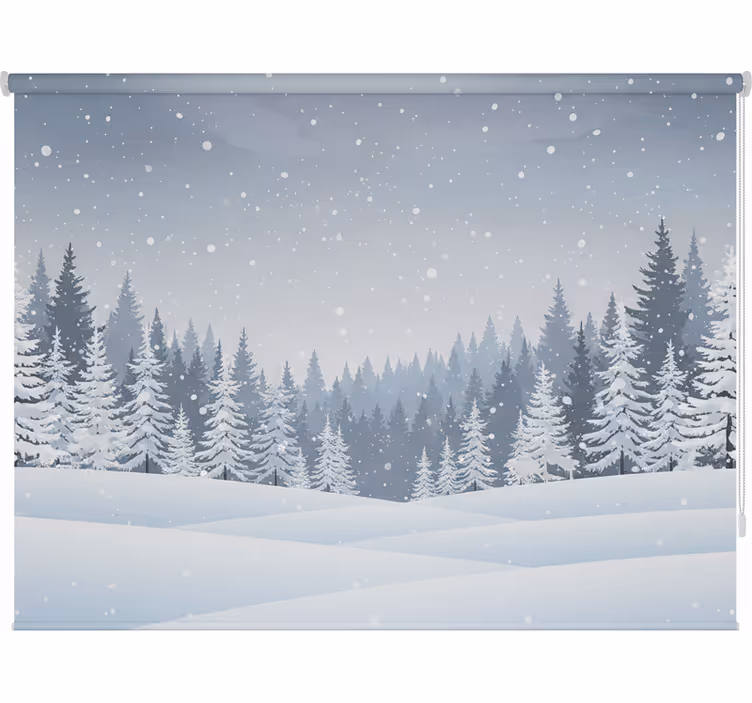 Estore de rolo nórdico cena de floresta invernal - TenStickers
