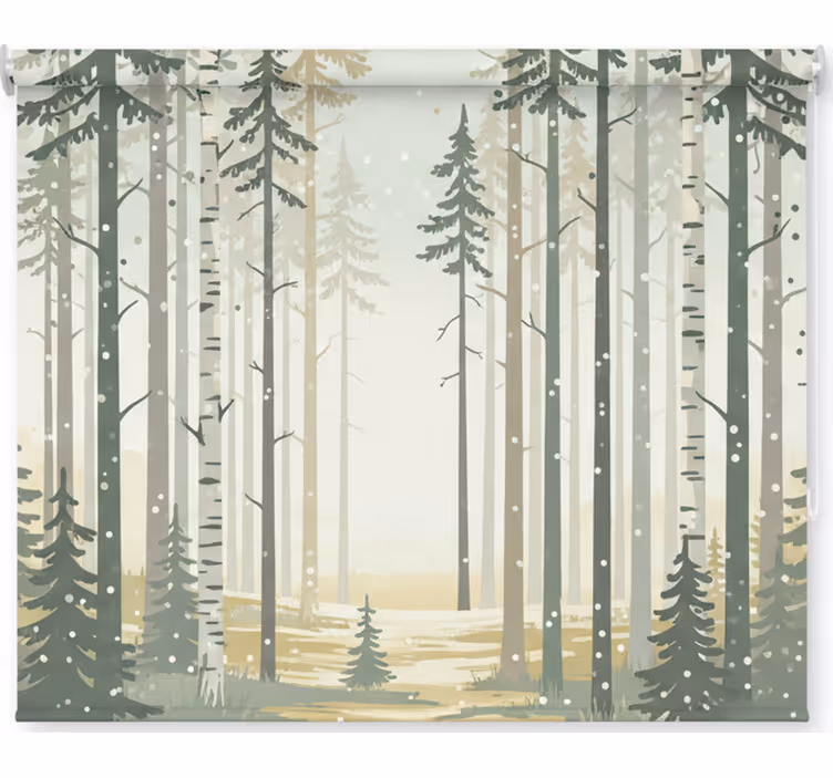 Estore de rolo nórdico floresta escandinava calma - TenStickers