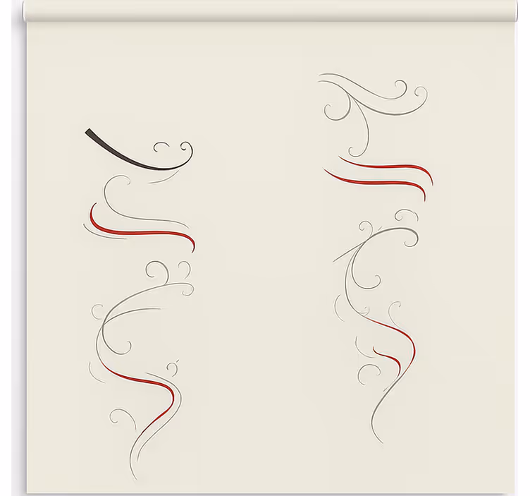 Estore de rolo nórdico espiral floral multicolorido - TenStickers
