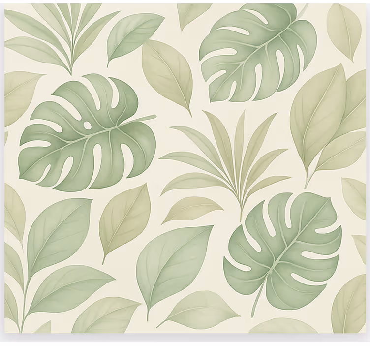Estore de rolo nórdico folhas de palmeira tropicais - TenStickers