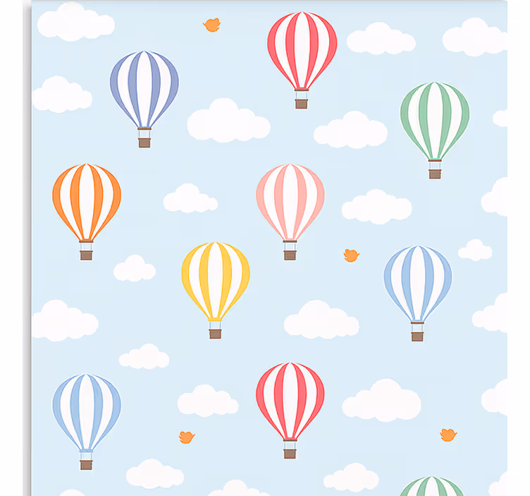 Estore de rolo nórdico passeio de balão em cores pastéis - TenStickers